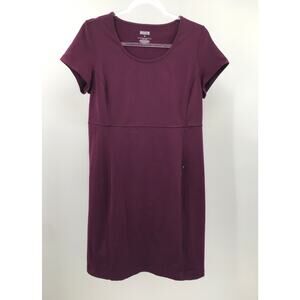 Duluth Trading Co. NoGa Burgundy Short Sleeve Dress M